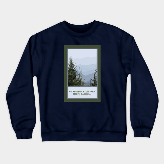 Vintage Travel Mt Mitchell Crewneck Sweatshirt by candhdesigns